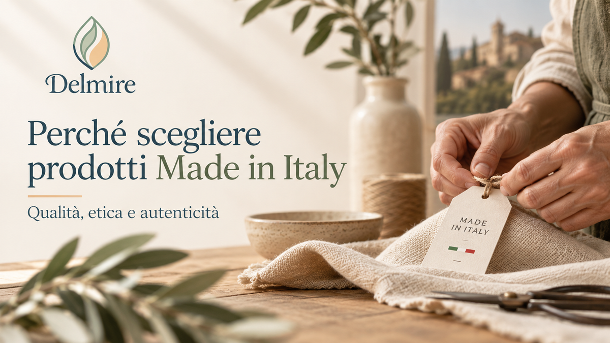 Artigiano al lavoro con etichetta Made in Italy, immagine editoriale Delmire
