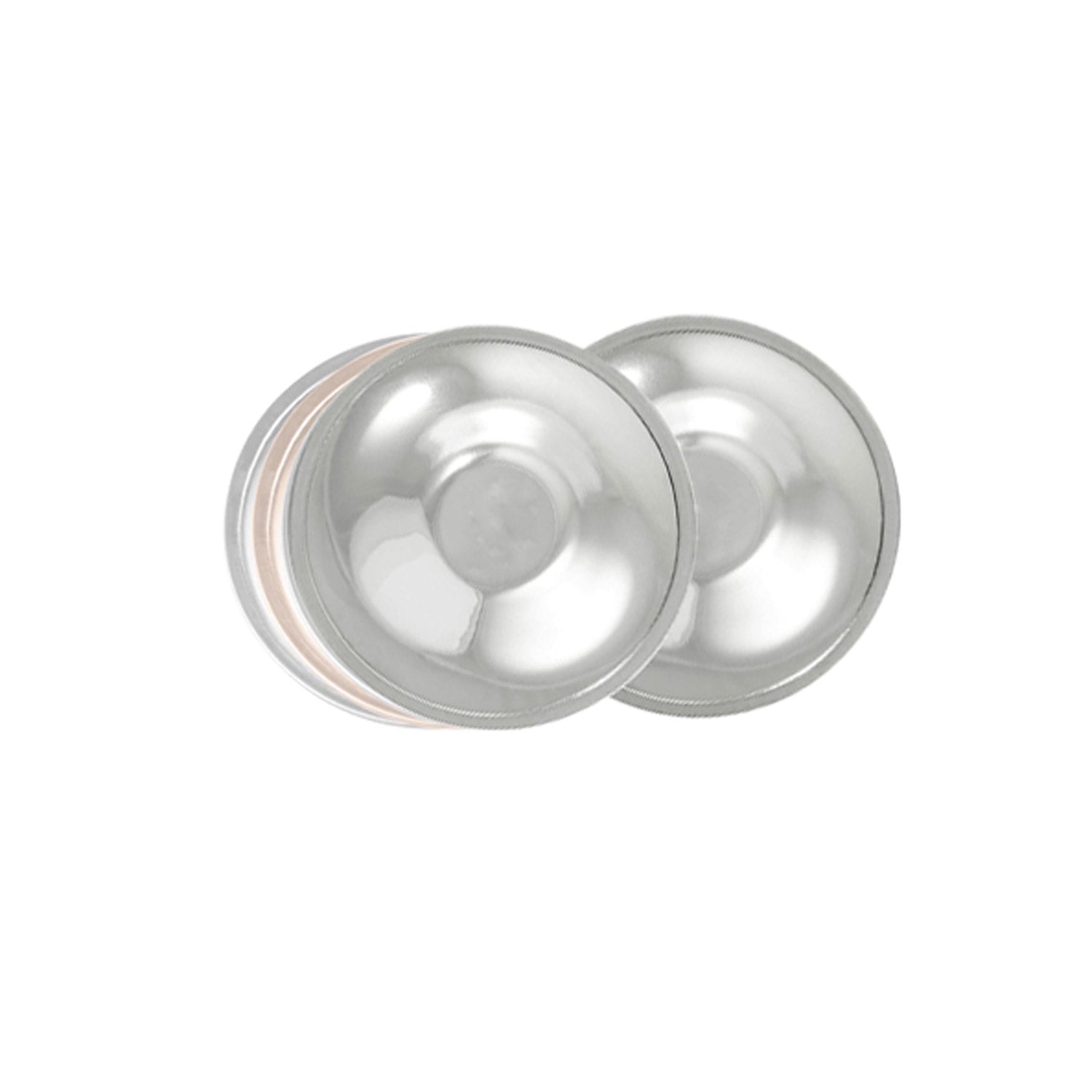 Brustwarzenschutz aus dreilagigem Silber.